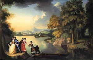 Art Print - A Boating Party On Lake Windermere