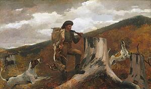 Dog Art Print - A Huntsman And Dogs
