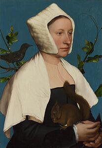 Anne Art Print - A Lady With A Squirrel And A Starling (Anne Lovell? )