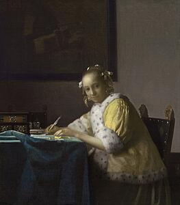 Lady Art Print - A Lady Writing