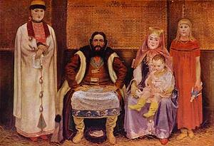 A Merchant Family In The Xvii Century - Art Print Art Print - A Merchant Family In The Xvii Century