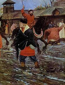 A Xvii-Century Moscow Street On A Holiday. Detail - Art Print Art Print - A Xvii-Century Moscow Street On A Holiday. Detail