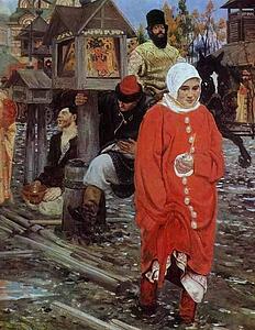 A Xvii-Century Moscow Street On A Holiday. Detail - Art Print Art Print - A Xvii-Century Moscow Street On A Holiday. Detail