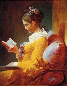 A Young Girl Reading - Art Print Art Print - A Young Girl Reading