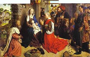 Art Print - Adoration Of The Magi (Central Panel Of The Monforte Altar; From The Monforte De Lemos Cloister, Spain)