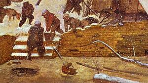 Adoration Of The Magi In Winter Landscape. Detail - Art Print Art Print - Adoration Of The Magi In Winter Landscape. Detail