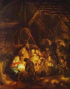 Adoration Of The Shepherds - Art Print Art Print - Adoration Of The Shepherds