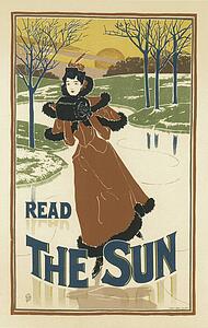 Louis Rhead Art Print - Affiche Américaine Pour Le Journal "the Sun".