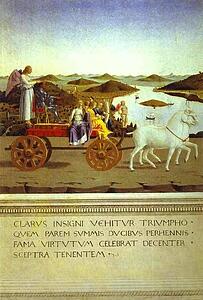 Art Print - Allegorical Triumph Of Federico Da Mantefeltro. Reverse Of Portrait Of Federico Da Montefeltro, Duke Of Urbino