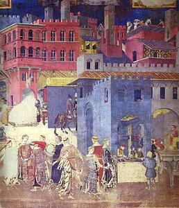 Art Print - Allegory Of Good Government. Detail