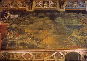 Allegory Of Good Government: Effects Of Good Government In The Country - Art Print Art Print - Allegory Of Good Government: Effects Of Good Government In The Country