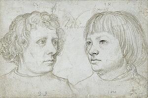 Elderly Art Print - Ambrosius And Hans, The Sons Of The Artist