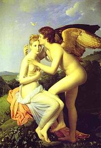 Art Print - Amor And Psyche, Also Known As Psyche Receiveing Her First Kiss Of Love