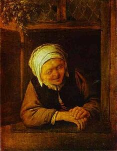 An Old Woman By Window - Art Print Art Print - An Old Woman By Window
