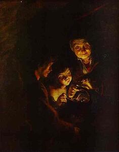 An Old Woman With A Chafing-Dish - Art Print Art Print - An Old Woman With A Chafing-Dish