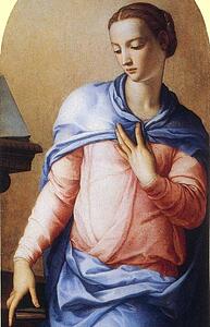Annunciation (Right Panel). Detail - Art Print Art Print - Annunciation (Right Panel). Detail
