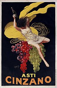 Bottles Art Print - Asti Cinzano (1920)