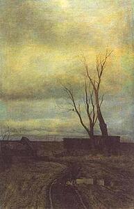 Art Print - Autumn. Road In A Village