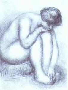 Bather Drying Herself - Art Print Art Print - Bather Drying Herself