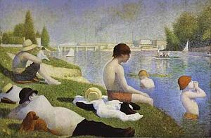 Bathers At Asnières - Art Print Art Print - Bathers At Asnières