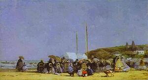 Art Print - Beach Scene, Trouville