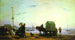 Art Print - Beach Scene, Trouville
