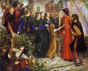 Art Print - Beatrice Meeting Dante At A Marriage Feast, Denies Him Her Salutation