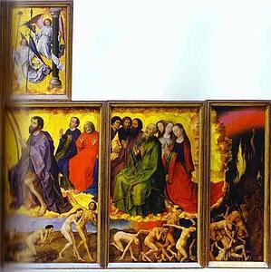 Beaune Altarpiece, Interior Showing The Last Judgment - Art Print Art Print - Beaune Altarpiece, Interior Showing The Last Judgment