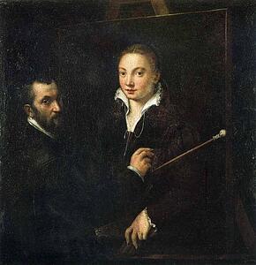 Bernardino Campi Painting Sofonisba Anguissola - Art Print Art Print - Bernardino Campi Painting Sofonisba Anguissola