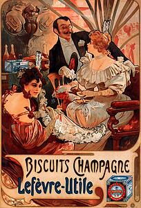 Lefevre Utile Art Print - Biscuits Champagne Lefevre-Utile