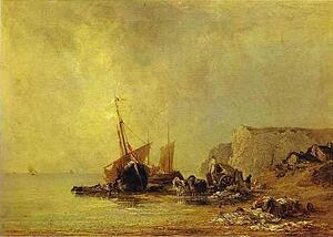Art Print - Boats By The Shores Of Normandy