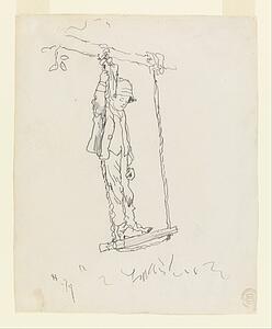 Swing Art Print - Boy On A Swing