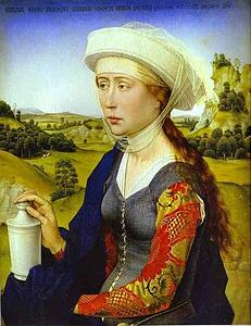 Braque Triptych. St. Mary Magdalene. Right Panel - Art Print Art Print - Braque Triptych. St. Mary Magdalene. Right Panel