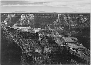 Detail Art Print - Broad View With Detail Of Canyon, Horizon, And Mountains Above, "grand Canyon National Park, " Arizona. Photographs Of National Parks And Monuments, Compiled 1941 - 1942, Documenting The Period Ca. 1933 - 1942.