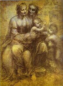 Burlington House Cartoon (Mary, Christ, St. Anne And The Infant St. John) - Art Print Art Print - Burlington House Cartoon (Mary, Christ, St. Anne And The Infant St. John)
