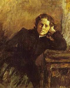 By The Window. Portrait Of Olga Trubnikova - Art Print Art Print - By The Window. Portrait Of Olga Trubnikova