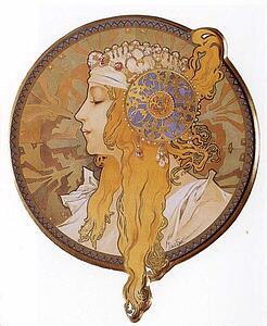 Head Art Print - Byzantine Head-Blonde