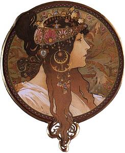 Head Art Print - Byzantine Head-Brunette