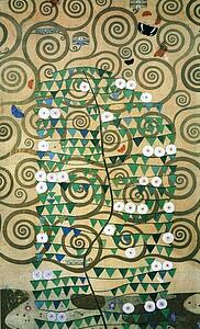 Cartoon For The Frieze In The Villa Stoclet In Brussels: Right Part Of The Tree Of Life - Art Print Art Print - Cartoon For The Frieze In The Villa Stoclet In Brussels: Right Part Of The Tree Of Life