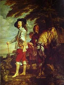 Art Print - Charles I, King Of England, At The Hunt