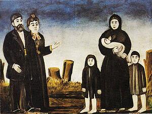 Art Print - Childless Millionaire And Poor Woman With Children