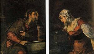 Christ At The Well. The Samaritan Woman At The Well - Art Print Art Print - Christ At The Well. The Samaritan Woman At The Well