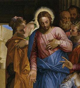 Art Print - Christ Healing A Woman With An Issue Of Blood. Detail