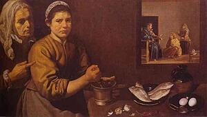 Christ In The House Of Martha And Mary - Art Print Art Print - Christ In The House Of Martha And Mary