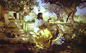 Christ In The House Of Martha And Mary - Art Print Art Print - Christ In The House Of Martha And Mary
