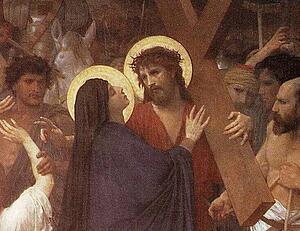 Christ Meeting His Mother On The Way To Calvary. Detail - Art Print Art Print - Christ Meeting His Mother On The Way To Calvary. Detail