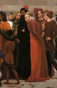 Art Print - Cimabue's Celebrated Madonna Is Carried In Procession Through The Streets Of Florence; In Front Of The Madonna, And Crowned With Laurels, Walks Cimabue Himself, With His Pupil Giotto; Behind It Arnolfo Di Lapo, Gaddo Gaddi, Andrea Tafi, Niccola Pisano, Bu