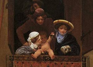 Art Print - Cimabue's Celebrated Madonna Is Carried In Procession Through The Streets Of Florence; In Front Of The Madonna, And Crowned With Laurels, Walks Cimabue Himself, With His Pupil Giotto; Behind It Arnolfo Di Lapo, Gaddo Gaddi, Andrea Tafi, Niccola Pisano, Bu