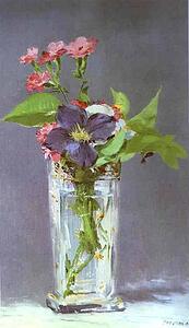 Art Print - Clematis In A Crystal Vase