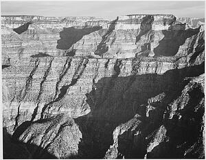 From North Rim Art Print - Closer View Of Cliff Formation, "grand Canyon From North Rim, 1941, " Arizona. Photographs Of National Parks And Monuments, Compiled 1941 - 1942, Documenting The Period Ca. 1933 - 1942.